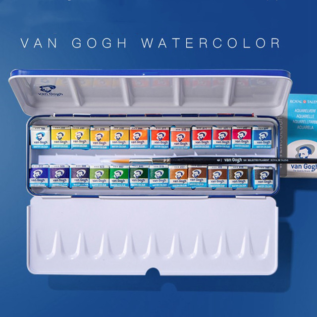 VAN GOGH 24/36 colors Solid Watercolor Paint Set Professional Water Color  For Painting Aquarell Art